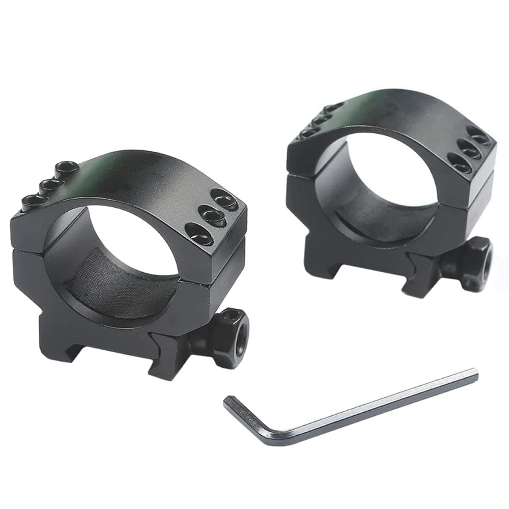 MIZUGIWA Scope Mount Rings 30mm Heavy Duty Low Profile 6 Bolts fit 20mm Picatinny Rail w/Hex Wrench 2-Piece