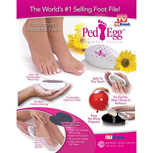 Ped Egg Pedicure Foot File, Colors may vary