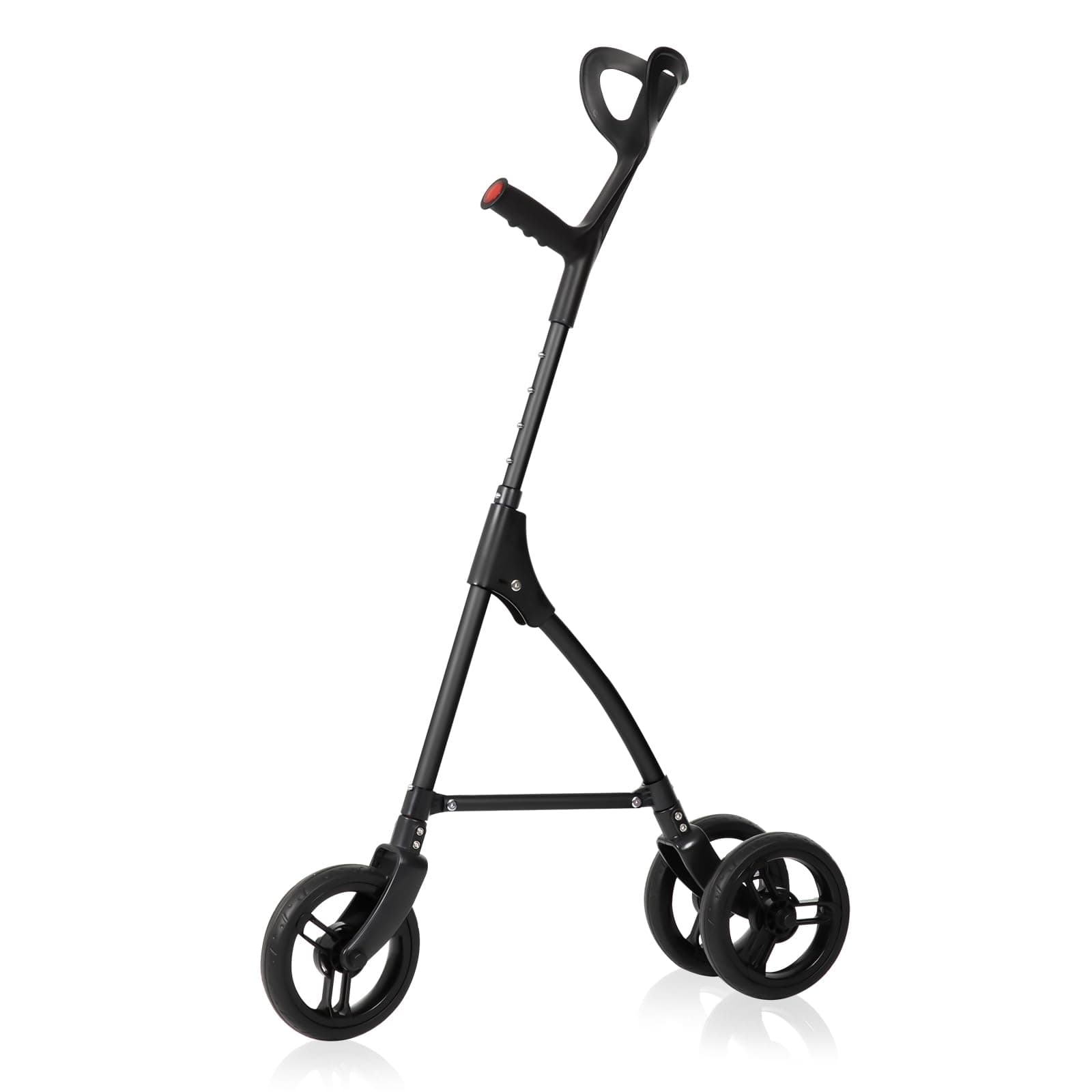 DAILYLIFE Rollator Walker for Seniors & Caregivers - Steerable Cane with 7.5" Wheels, Adjustable Height, Folding Design, Lightweight Aluminum Frame