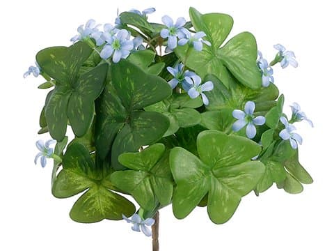 Arcadia Silk Plantation 8" Shamrock Flowering Bush Blue (Pack of 12)