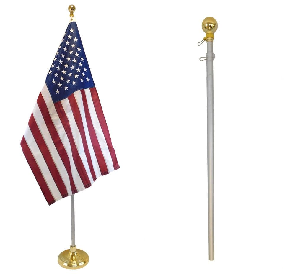Flags Imp 8 Foot Aluminum Silver Pole with (Ball)