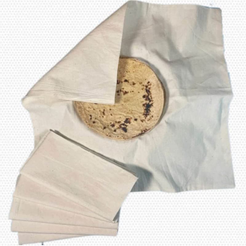 Store Tijara Set of 2 Cotton Double Layer Roti Clothes Wrap (18x18 inch) Muslin Cloth for chapati for hot case Kitchen Chapati Cloth wrap roti Cloth (Tijara-Clth-Wrap)
