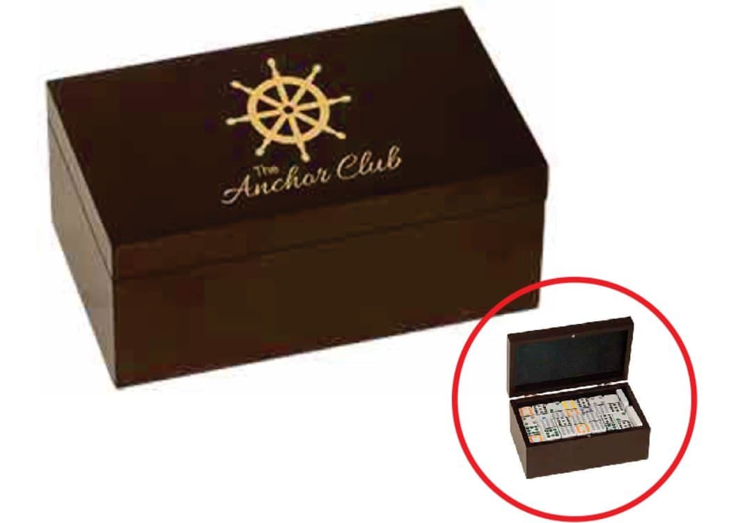 AlphaNumeric Engravers Custom Engraved Dominoes Set. Free Personalization