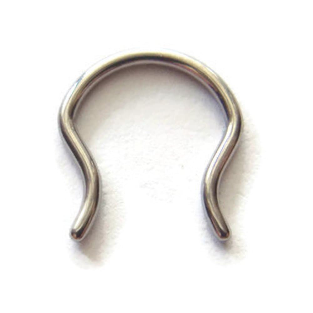 16g Diameter 10mm Septum Retainer in a Bell Shape with Outward Pointing Ends Body Piercing