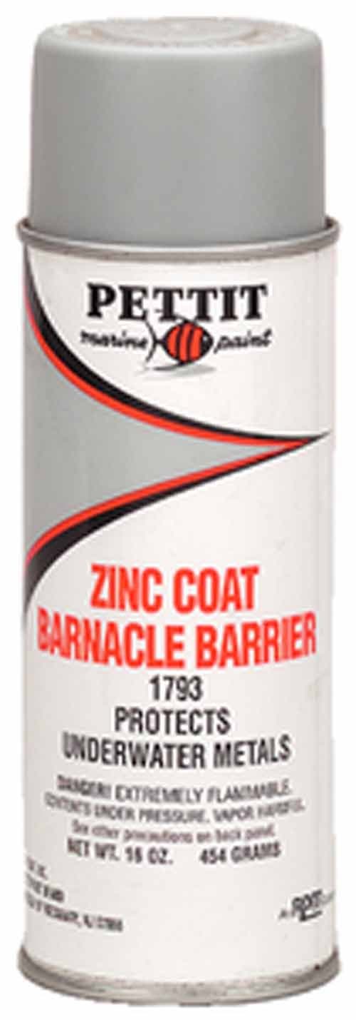 Pettit Zinc Coat Barnacle Barrier, 16oz zinc Coat Barnacle Barrier aerosol
