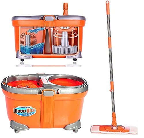 Spin Mop Washer/Dryer Bucket Spins Your Mop Clean Heavy Duty