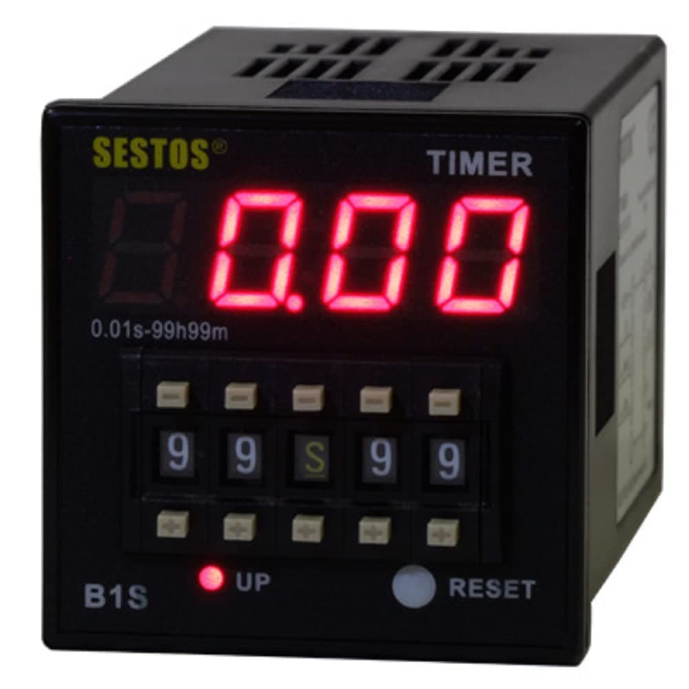 Temperature Controllers Digital Timer SESTOS Digital Timer B1S-R-220 AC 100-240V.pid temperature controller,with UP/Down Mode, programmable time Setting 0.01s-99h99m time Range.