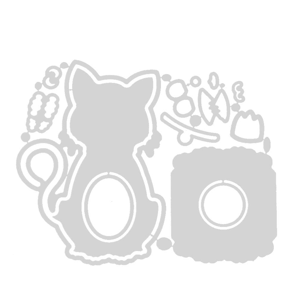 FOLODA Cutting Stencil, Easter Cat Box Metal Cutting Dies Stencil Scrapbooking DIY Album Stamp Paper Card Embossing Decoration, wie die bilder