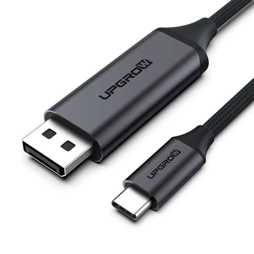 UPGROW USB C to DisplayPort Cable 4K@60Hz 6FT for Home Office USB C to DP Cable Compatible with MacBook Pro/Air, iPad Pro with USB-C Port laptops/Phones-Black