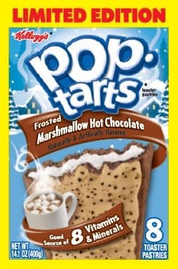 Kellogg's Limited Edition Frosted Marshmallow Hot Chocolate Pop Tarts (8 Toaster Pastries)