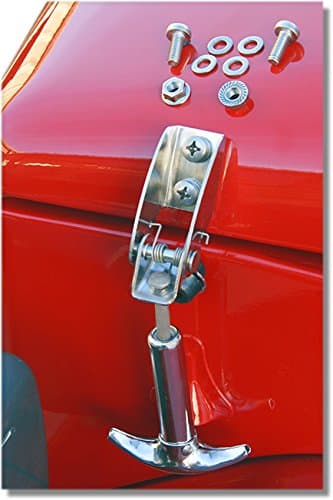 Hood Hook Land Cruiser FJ40 Stainless Steel with Hardware, Pair