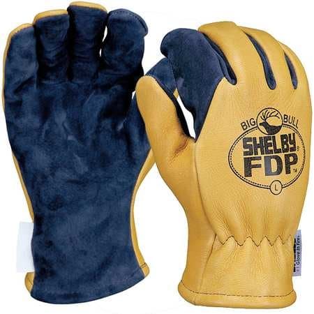 Firefighters Gloves, M, Pigskin Lthr, PR