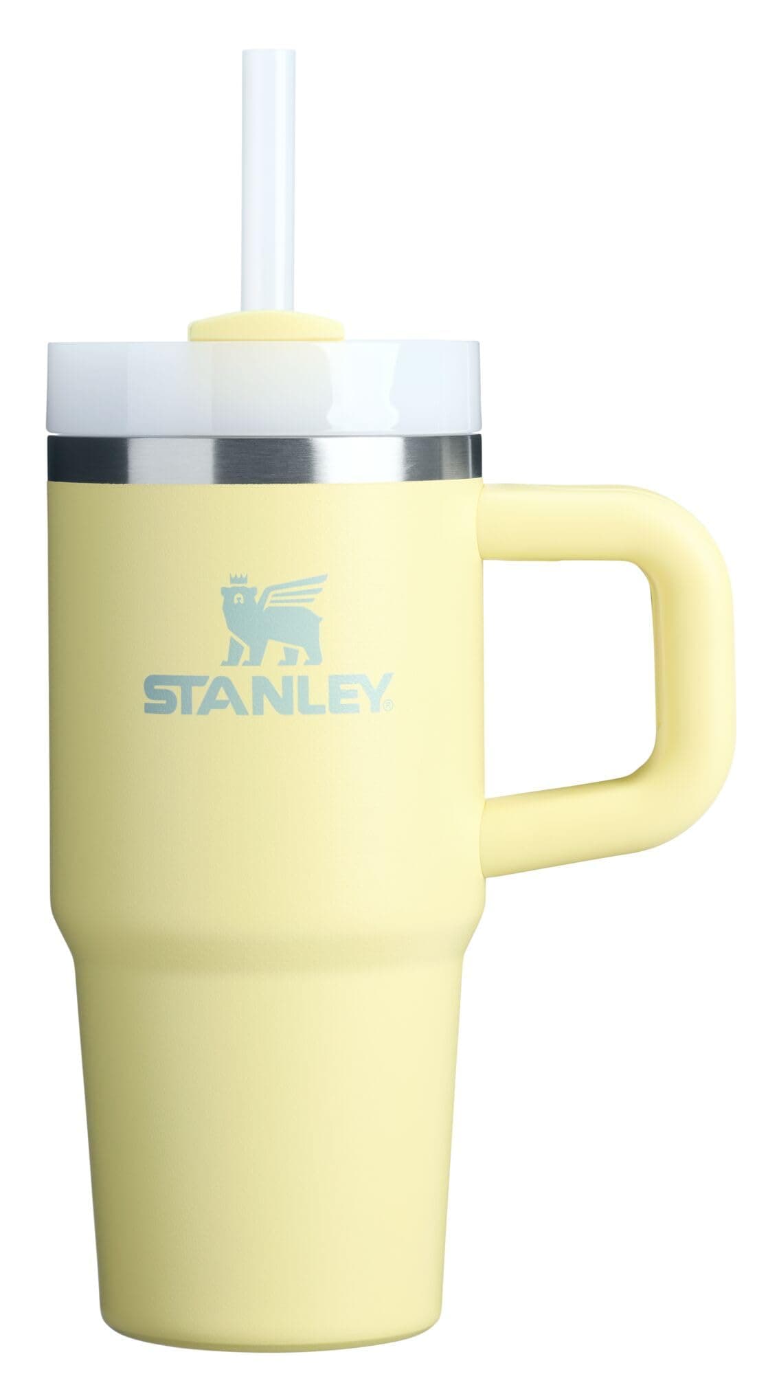 STANLEY Quencher H2.0 Tumbler with Handle and Straw, 3-Mode Flowstate Lid, Travel Cup Holder Compatible, Stainless Steel, Insulated, BPA-Free, 0.4 Litres, Grapefruit