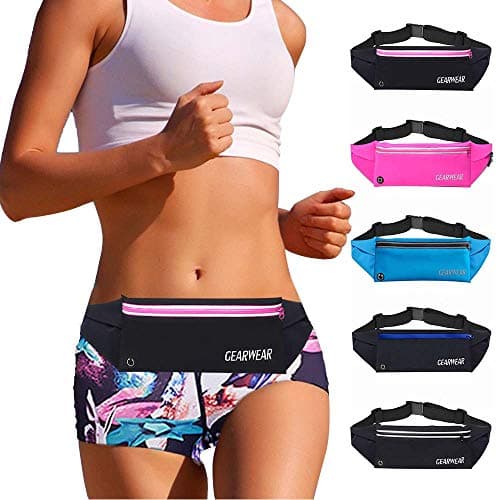 GEARWEAR Running Waist Belt Fanny Pack Phone Holder for iPhone XR XS MAX 8 Plus Runner Pouch Bag Men Women for Workout Walking Fitness Exercise Gym Athletes Hiking