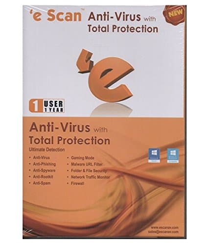 ESCANAV eScan Antivirus with Total Protection - 1 PC, 1 Year (CD)