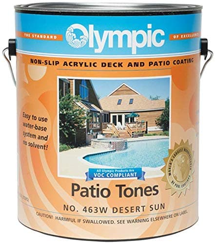Olympic Patio Tones - Desert Sun - Non-Slip Acrylic Deck and Patio Coating, Concrete Restorer.