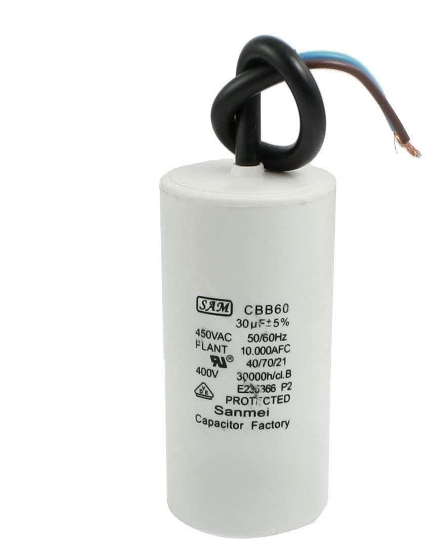 CBB60 Motor AC 450V 30uF Running Capacitor w 2 Lead Wires US Ship