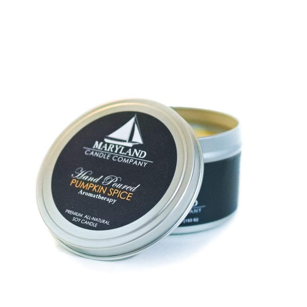 Maryland Candle Company - Pumpkin Spice Candle 7 oz, All Natural Soy Wax, Infused with Essential Oils, Aromatherapy, Recyclable Materials, Cotton Wicks, Phthalate Free - Made in USA