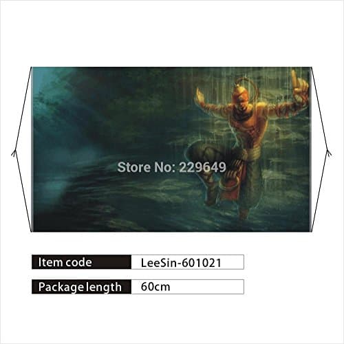 Posters city ! Lee Sin-the Blind Monk, the Hero of League of Legends Game Wall Scroll Poster Printing on Cloth Fabric Good Gift