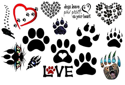 Paw Prints Temporary Tattoos