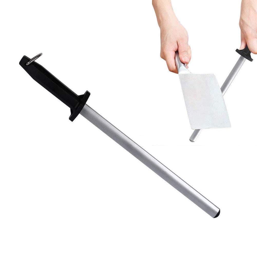 12" Diamond Knife Sharpener Professional Carbon Honing Steel Fits all kinds of Knives Home Premium