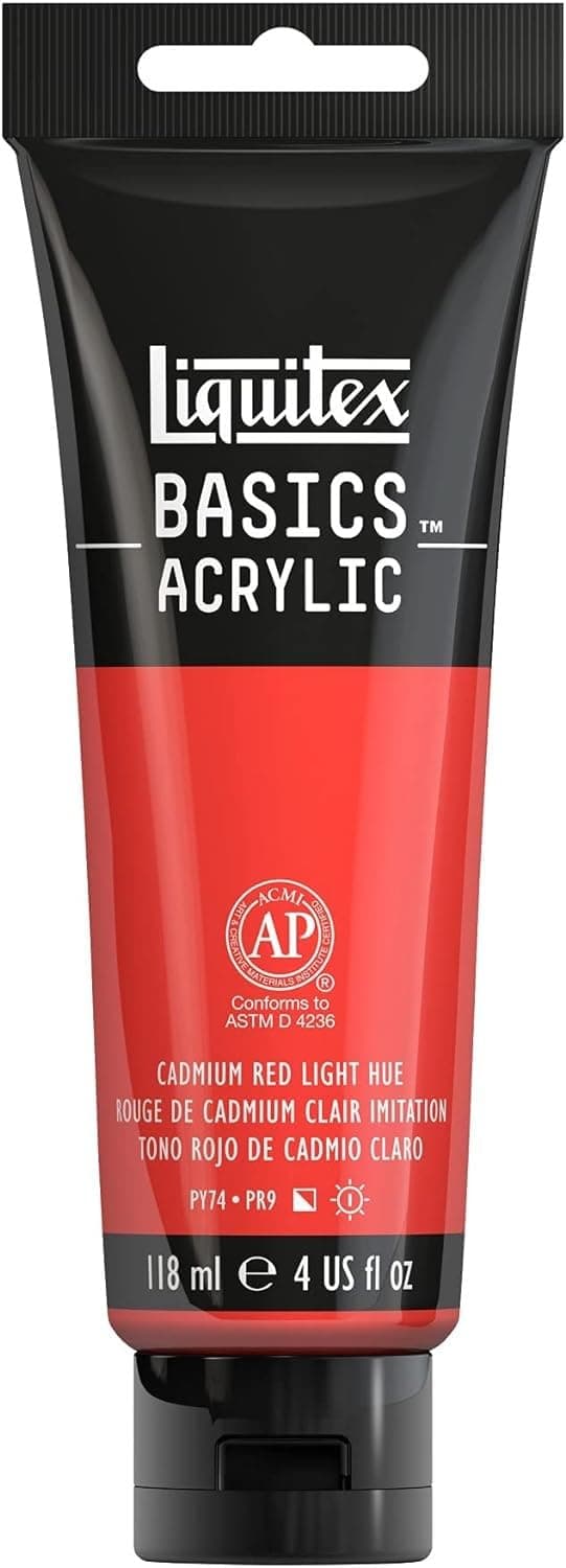 Liquitex 1046510 Basic Acrylic Paint, 4-Ounce Tube, Arizarin Crimson Tone, 4-oz Tube, Red