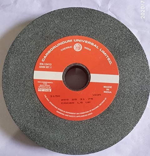 Carborundum Grinding Wheel GC60K5VC (Green, 200 X 25 X 31.75 mm, CGC 60)