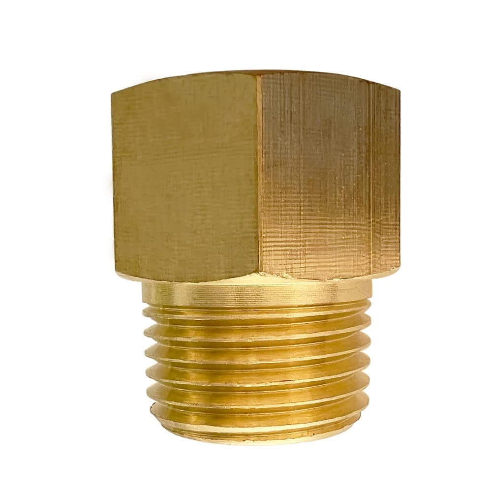 Yoebor 1/4" BSP Female to 1/4" NPT Male Adapter Gauge Sensor Sender Adapter Brass Pipe Fitting Pack of 2