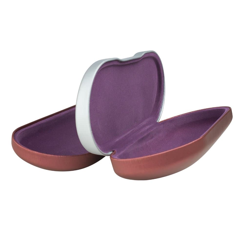 Dual Glasses Case for Two Frames - Clamshell Protective Case with Felt Interior