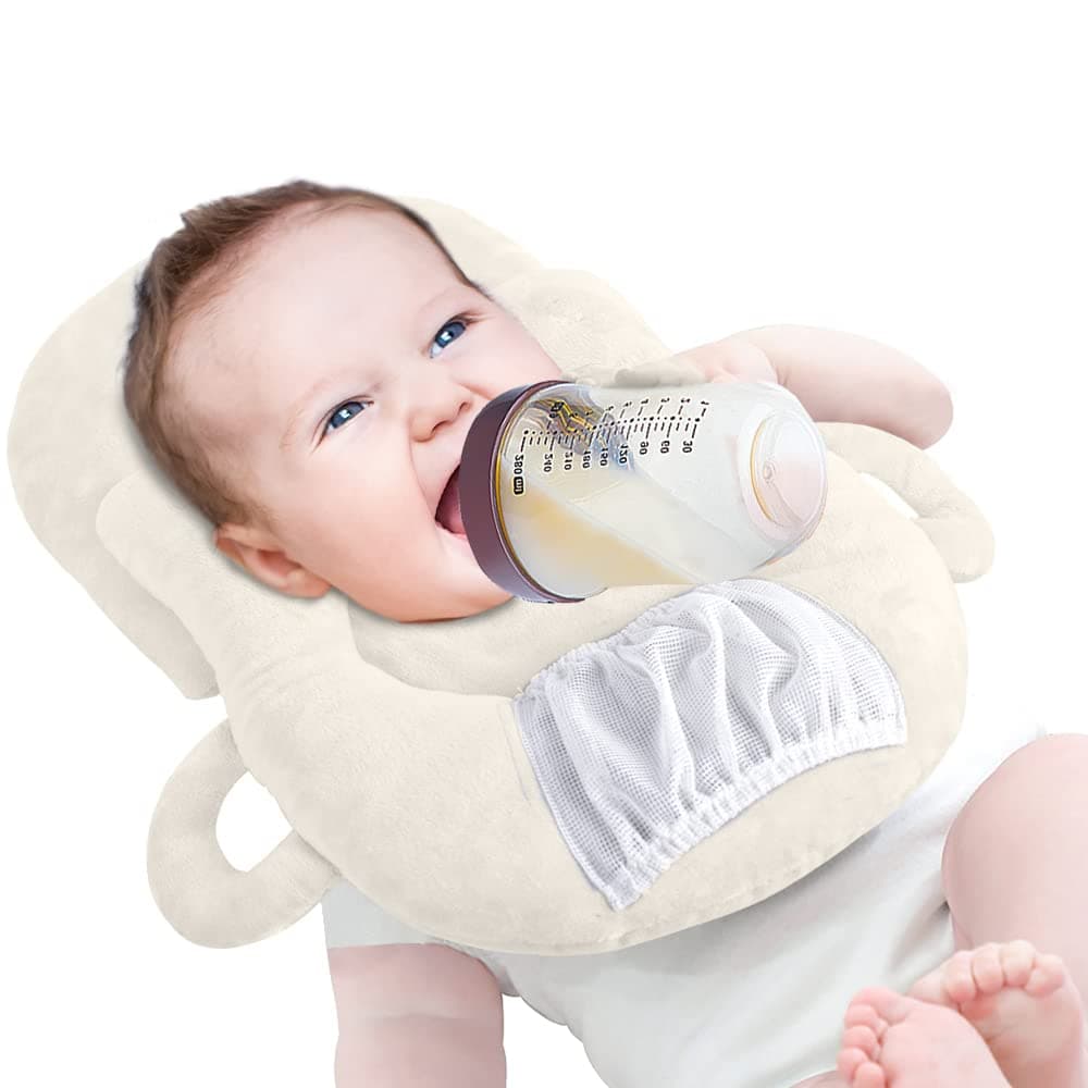 XOCOY Newborn Feeding Pillows,Bottle Holder for Baby, Multifunctional Portable Baby Feeding Pillows Detachable Self Feeding Lounger Baby Bottle Holder Infant Nursing Pillows