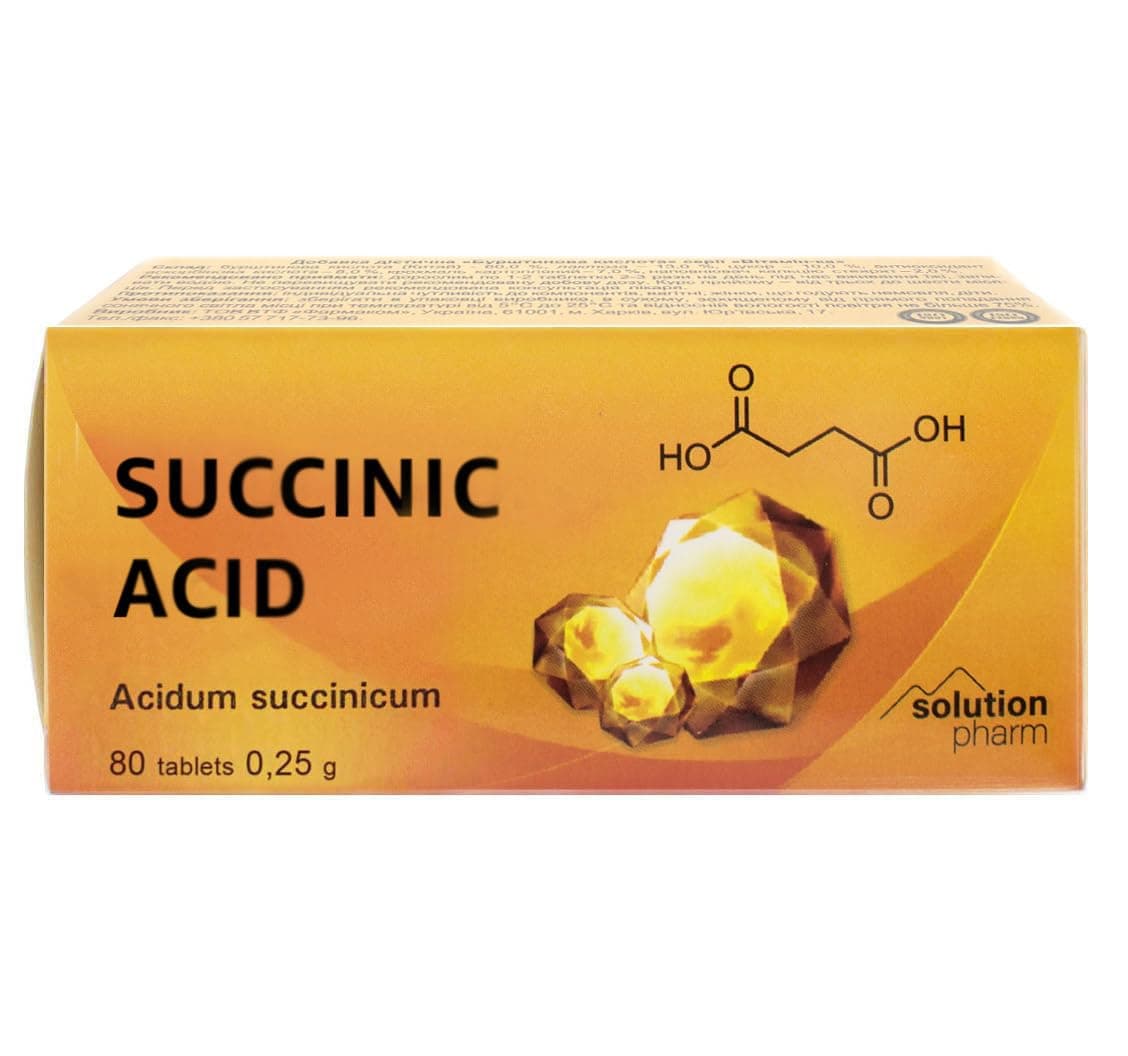 Succinic Acid/Amber Acid with Vitamin C 80 Tablets