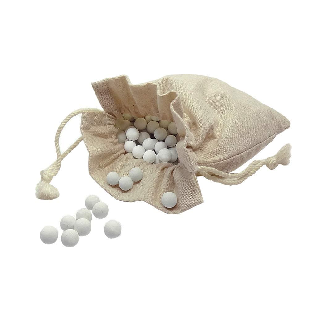 AQIMY Baking Pie Weights 10mm Reusable Ceramic Pie Crust Weights Natural Stoneware with Drawstring Bag, 1.2LB