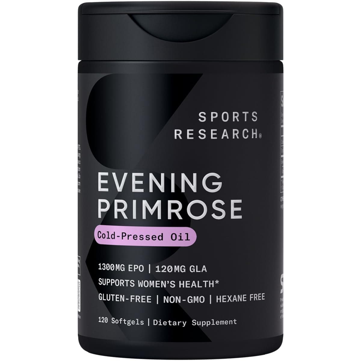 Evening Primrose Oil 1300 mg Non - GMO Gluten - free Cold - Pressed with No Fillers or Artificial Ingredients (120 Liquid Softgels)