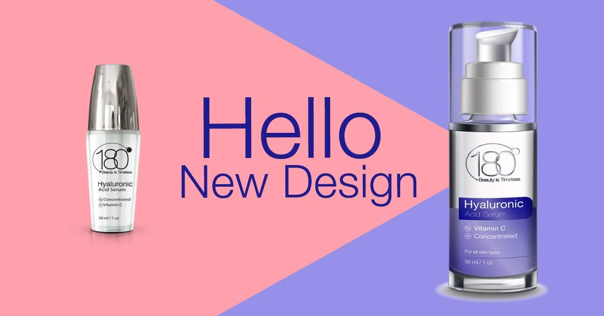 Hyaluronic Acid Serum for Face with Vitamin C by 180 Cosmetics Beauty is Timeles - Smooth & Rejuvenate Anti Aging Serum for Face Hydrating Moisturizer - Face Wrinkle Remover - 1oz - 3 Units, 3 oz