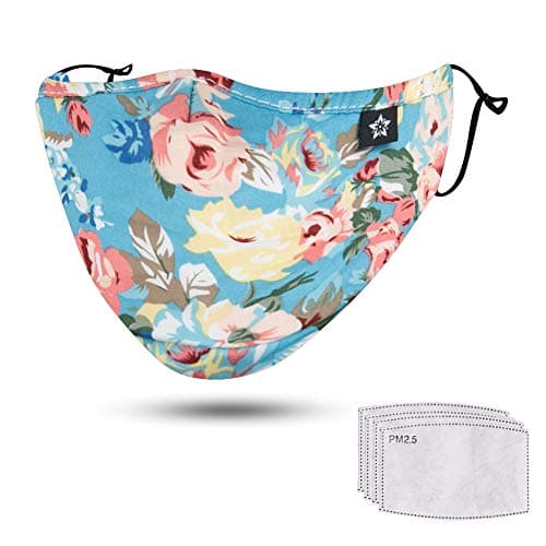 Washable Reusable Cotton Mouth Half Face Mouth For with Adjustable Ear Loops