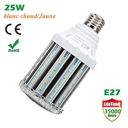 LED Light Bulb E27 25W LED Corn Bulbs Daylight LED Corn Light Bulb for Indoor Outdoor Perfect for Large Room Garage Workshop Kitchen Lounge Living Room Patio Wall [Energy Class A+]