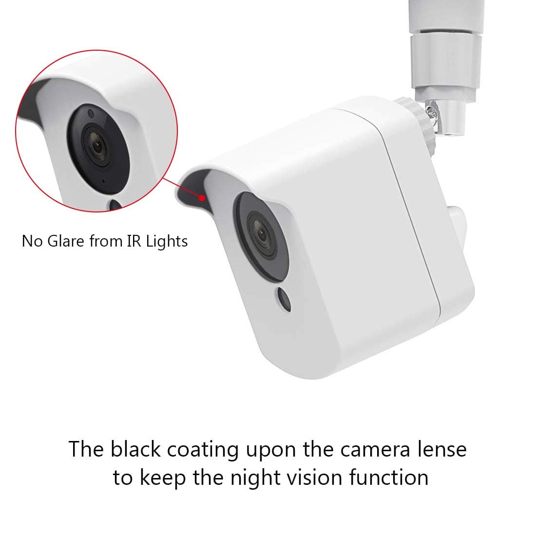 Wyze Camera Wall Mount Bracket, Protective Cover with Security Wall Mount for Wyze Cam V2 V1 and Ismart Spot Camera Indoor Outdoor Use, White (1 Pack) - by Mrount