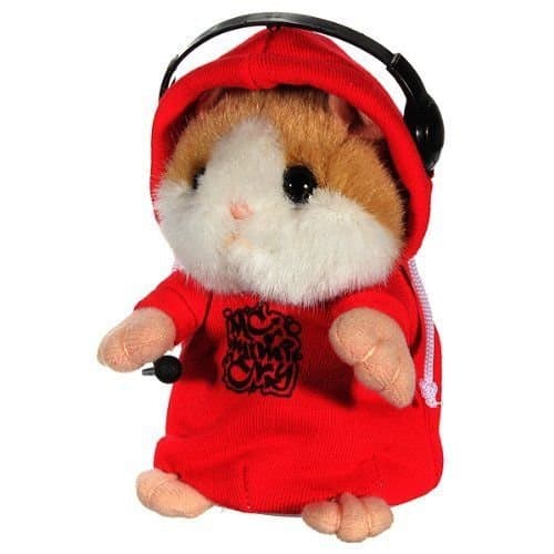 Red DJ Rapper Early Learning Wear Clothes Hamster Repeat Talking Toy DDStore