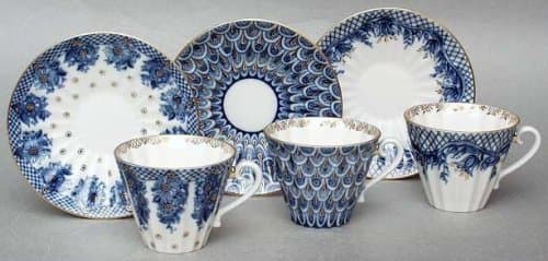 Lomonosov Porcelain 6-pc Tea Set for 3 Friends Tea Time Сhatterbox