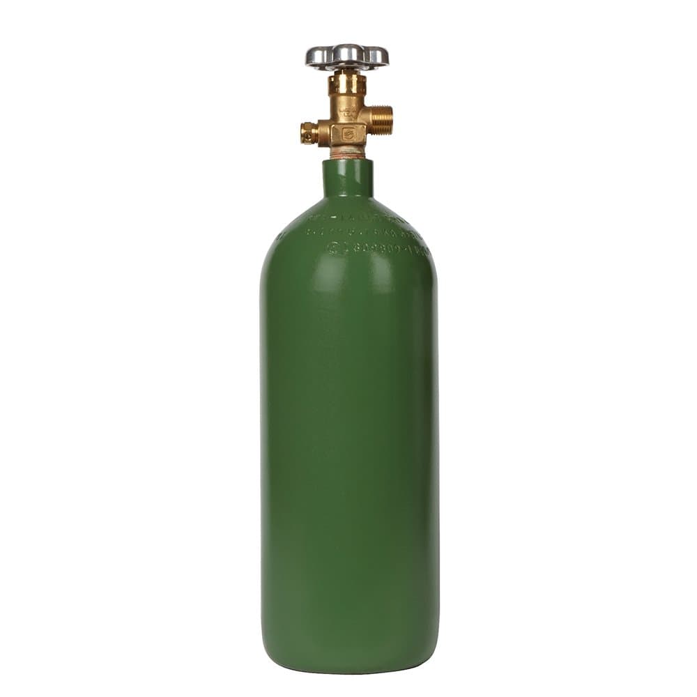 20 cu ft Steel Oxygen Cylinder - CGA540 Valve - DOT Approved