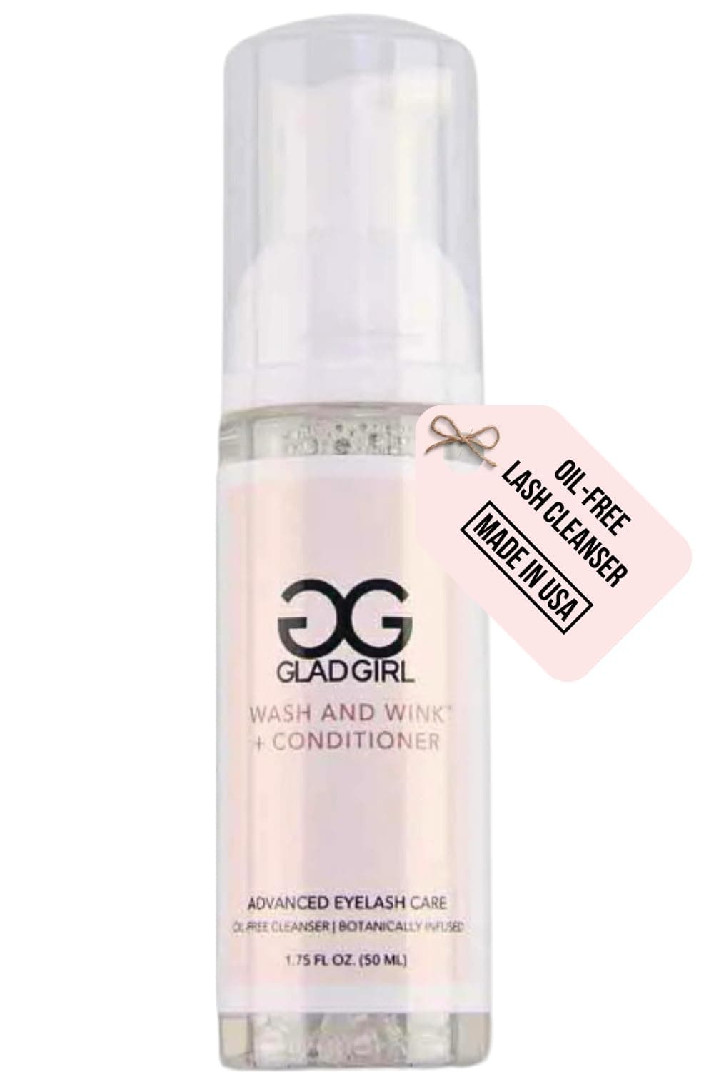 Eyelash Extension Cleanser Wash And Wink™ - Eyelash Shampoo + Conditioner - Glad Lash - Non Irritating Foaming Liquid