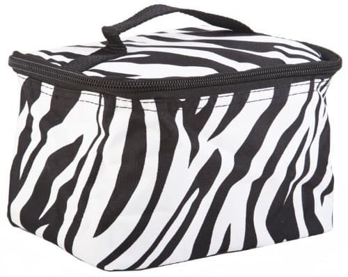 Makeup Bag Cosmetic Case Deluxe Travel Case (Zebra)
