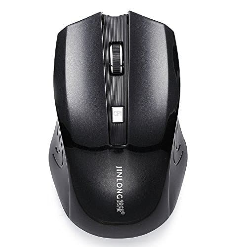 JINLONG Rechargeable 2.4GHZ Wireless Computer Game Mouse with 50 Days' Battery Life (Black)