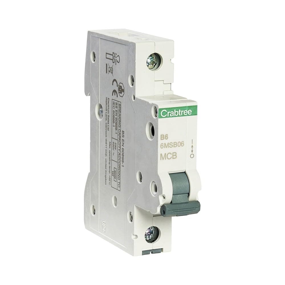 Crabtree 6MSB06 Miniature Circuit Breaker (MCB) 6amp Type B - Loadstar