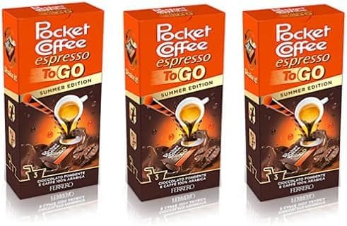 CAIYA 3 Packs of Pocket Coffee Espresso To Go 64.8 ml - Container Packs of 3 Pieces