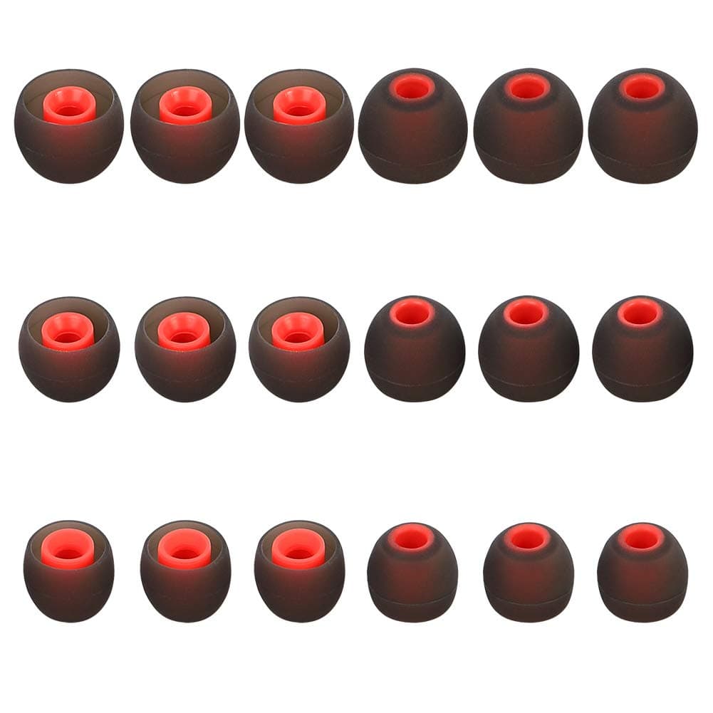 Silicone Replacement Earbud Tips Ear Tips Fit Most in-Ear Earbuds(Inner Hole 3.8mm -5.1mm) Headphone Earbud Covers Eartips 9 Pairs S M L