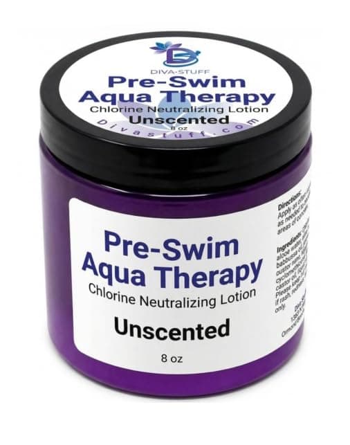 Pre-Swim Aqua Therapy Chlorine Neutralising Body Lotion,Protects Skin From Chlorine and Salt Water, Unscented, By