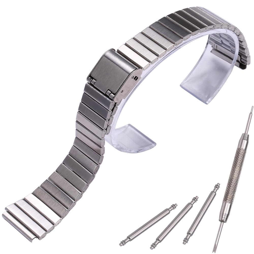 18mm Stainless Steel Strap Compatible with Casio A700W A158WA A168WA AE1000 Classic Bracelet Unisex Replacement Watch Band