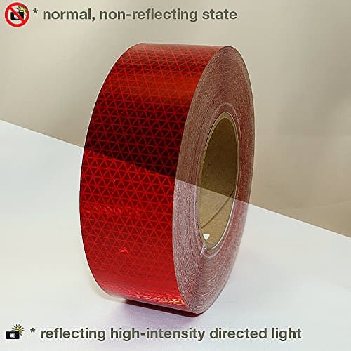 Oralite V92-DB-COLORS Microprismatic Conspicuity Tape: 2 in. x 50 yds. (Red)