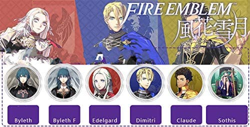 RAFA store NFC Mini Amiibo Game Cards for Fire Emblem: ThreeHouses Special Edition Cards Nintendo Switch 6pcs with Cards Holder